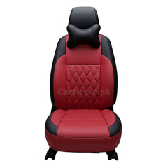Suzuki Alto Diamond Stitch Seat Cover – Red & Black – Model 2019-2021