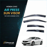 Honda Civic TXR Air Press Sun Visor With Chrome 2016–2021 | Premium Fit