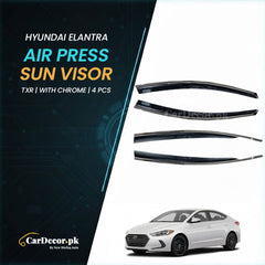Hyundai Elantra TXR Air Press Sun Visor With Chrome 2021–2024 | Premium Fit