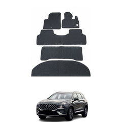 Hyundai Santa Fe Carpet Floor Mat Black 5 PCS - Model 2023 - 2025