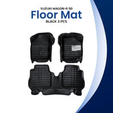 Suzuki Wagon R 5D Custom Black Floor Mats – 3 Pcs | Model 2014–2021