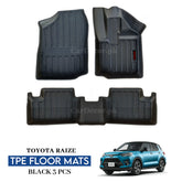 Toyota Raize TPE Floor Mats Black – 3PCS Set