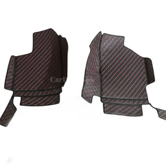Toyota Vitz 7D Floor Mats Black - Red – 3PCS Set | Model 2010–2017