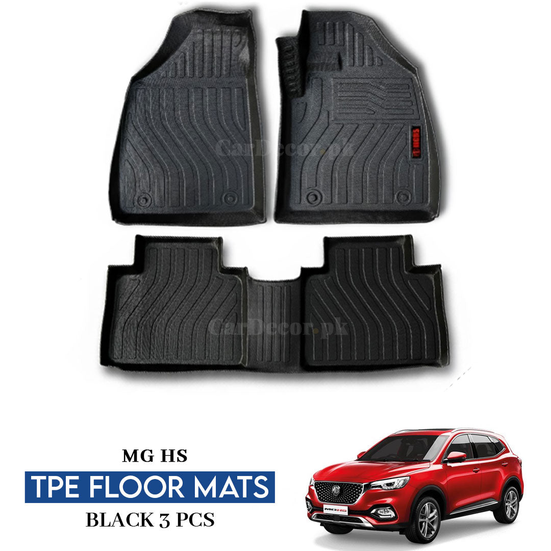 MG HS PHEV TPE Floor Mats Black – 3PCS Set | Model 2025-2026