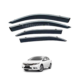 Honda Civic Rebirth TXR Air Press Sun Visor With Chrome 2012–2016 | Premium Fit