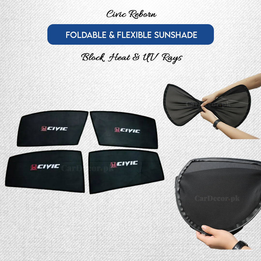 Honda Civic Reborn Side Sun Shade Foldable & Flexible with Logo 2006-2012