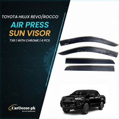 Toyota Hilux Revo/Rocoo TXR Air Press Sun Visor With Chrome | Premium Fit